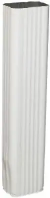 Gutter Downspout Extension, White Galvanized Steel, 15-In. 33075