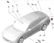 PORSCHE PANAMERA 971 Rear Left Lower Antenna Amplifier 971035225F NEW GENUINE