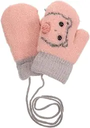 [GAROZATION] Children's Gloves Wear-resistant Gloves Mitten Cover Gloves Outdoor Accessory Winter Cycling Gloves Warm Gloves Hands Accessory Working Gloves Thermal Gloves Plush Pink