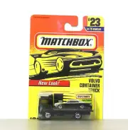 MATCHBOX SUPERFAST #23 - BLACK - VOLVO CONTAINER TRUCK - MINT ON CARD 1995