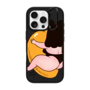 iPhone 16 Pro Impact Ring Stand Case MagSafe Compatible Mango Babe By Mel Stringer
