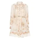 [Zimmermann] Zimmermann Floral-print Belted Mini Dress II NUMERIC NEUTRALS