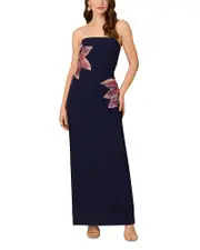 Aidan Mattox Strapless Beaded Gown