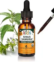 Herb Pharm Kids Certified-Organic Alcohol-Free Sinus Samurai Herbal Formula, 1 Ounce