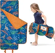Deppon Toddler Nap Mat for Preschool, Extra Soft Rolled Slumber Bags for Boys Girls, Kids Napping Mats with Pillow and Blanket for Daycare, Travel, Camping