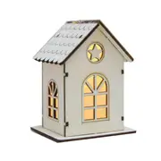 Christmas 2017 LED Night Light Wooden Luminous Cabin Lamp Christmas Tree Ornaments Gifts 05 TYPE