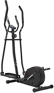 Portable Elliptical Machine, Elliptical Trainer for Home Gym Aerobic Exercise, Cardio Fitness Equipment with LCD Monitor and Adjustable Magnetic Resistance Portable
