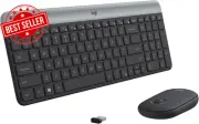 MK470 Slim Wireless Keyboard and Mouse Combo - Modern Compact Layout, Ultra Quie