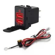 For Honda Civic Accord CR-V Dashboard Panel 12V 24V Dual USB Port Hub Charger (for: Honda Civic)