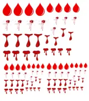1/64 Blood Drops Waterslide Decals MADE IS THE USA