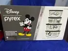 Black Disney 100 Year Anniversary Pyrex Glass Food Storage Bowl and Lid Set 8Pcs