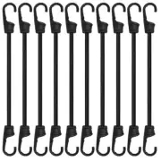 Bungee Cords with Hooks 12-Inch Elastic Rope Straps Multi-Purpose Elastic Bun...