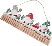 BUGUUYO Large Wooden Advent Calendar Holiday Door Sign Decor Christmas Countdown Calendar Festive Xmas Hanging Calendar