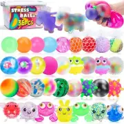 Unique 36pcs Squishy Stress Balls Set - Perfect for Fidgeting & Relaxation