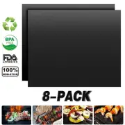 2pcs-8pcs BBQ Grill Mat Bake Non Stick Grilling Mats Barbecue Pad Teflon Fiber