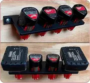 Generic Battery Holder for Milwaukee M12,12V Battery Holder Milwaukee,Battery Storage for Milwaukee,Wall Mount for Milwaukee 12V Batteries,Grey