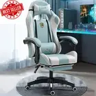 Gaming Chair - Racing Style, Massage, Footrest, High-Back, Ergonomic, Adjustable