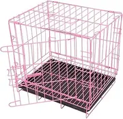 COSMEVIVI Versatile Pet Cage Portable Metal Dog Crate for Dogs Cats Rabbits Folding Storage Pink for Space