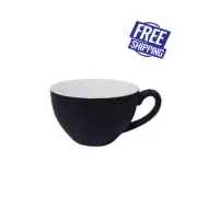 6x Cappuccino Cup Black 200mL Bevande Coffee Tea Hot Chocolate Cups
