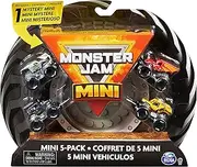 MONSTER JAM - Set of 5 Mini Vehicles 1:87 - 5 Official Monster Trucks Vehicles - 1:87 Scale Collectable - Monster Jam - Toy for Children from 3 Years