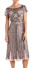R&M RICHARDS Shorts Sleeve Sleeve Evening Dress Color Mauve Size 14, 12,