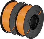 uxcell PETG 3D Printer Filament, 1.75mm 1KG High Precision Moistureproof Superior Toughness Glossy Filament Orange for Printers 2 Pcs