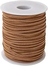 Round Leather Cord String Rope with Roll Spool, 1Roll Round Leathers Strings Cords Jewelry String Rope,Cowhide Leather String Cord with Roll Spool for Jewellery Making