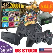 Built-in 64GB 20000+ Video Games Console 4K HDMI TV Game Stick Wireless Gamepad