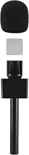 CaTeFo - GO Interview Microphone Handheld Adapter with Foam and Plastic Flag for RODE Wireless GO DJI Mic Lark Max and Other Wireless Transmitters with Cold Shoe StarRig-H