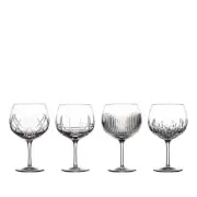 Waterfprd Crystal Set of 4 Assorted 'Gin Journeys' Balloon Glasses, Factory New