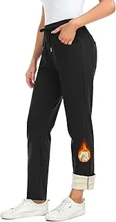 [Inno] Women's 28" 31" 34" 36" Sherpa Polar Fleece Lined Jogger Pants Warm Sweatpants Thermal Athletic Lounge Petite Tall