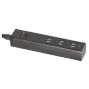 New High Quality Powerboard USB 6 Way 6.8Amp Black with Smart Charging IC