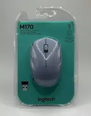 Logitech M170 Wireless Mouse Ambidextrous Blue Grey New Sealed