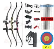 Junxing F179 Recurve Bow Set Archery Takedown 56Inch RH Target & Hunting