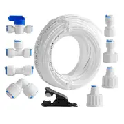 Refrigerator Water Line Kit Connection and Compression Ice Maker Installation Kit,OD Tubing with Quick Connect Photo Color