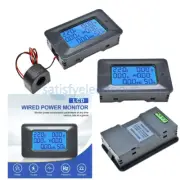 Digital AC 20A/100A LCD Panel Meter Monitor Power Energy Ammeter Voltmeter