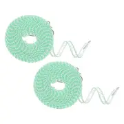 2pcs Windproof Clothesline, 5M Plastic Non-Slip Clothes Drying Rope, Green