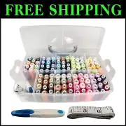 Complete Sewing Essentials - 100 Color Thread Set with Scissors & Measuring Tape