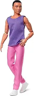 [Barbie] Ken Doll, Looks, Black Hair, Color Block Outfit, Purple Mesh Top with Pink Pants, Style and Pose, Fashion Collectibles