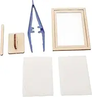 KALLORY Vintage Paper Craft Kit Educational Science Craft Paper DIY Papermaking Kit Papermaking Screen for Boys and Girls