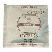 Germanow-Simon Mach (GS) CY721-25 Watch Crystal 23.7x19.4 NOS Part Hamilton