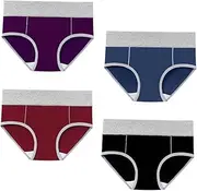 [SAFIGLE] High Waist Panties Stretch Underwears Girl Panties Breathable Underpants Lady Ladies Lingeri Ladies Underwear Women Underwears Women Panties Cotton