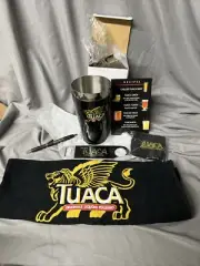 NEW TUACA SHAKER SS, Opener, Bar Towel, Pen & Wristband- 5 Pc Bartender Set