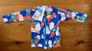 Bonds Baby Swim Long Sleeve Zippy Rashie Rash Top Size 00 NWT 3-6 Months