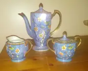 Japanese Porcelain Coffee Tea Set Hand-painted Teapot sugar creamer cup décor