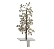Pottery Barn Faceted Glass mirror TREE stocking holder hanger Christmas Holiday