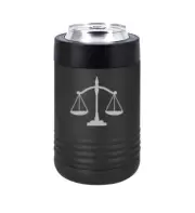 Can Bottle Cooler Insulated Drink Holder Scales of Justice Lawyer Paralegal