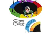 Giantex 100cm Kid Waterproof Flying Saucer Tree Swing Set Indoor Outdoor