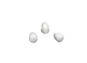 White Agate Faceted Briolette Beads | 12x8mm | White | Briolette | 3 Beads