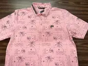 NWT Travis Mathew PGA TOUR player issued shirt polo orange RARE travismathew NEW